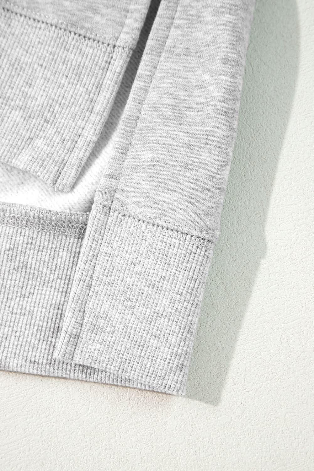 Chic gray drop shoulder pullover - Love Salve